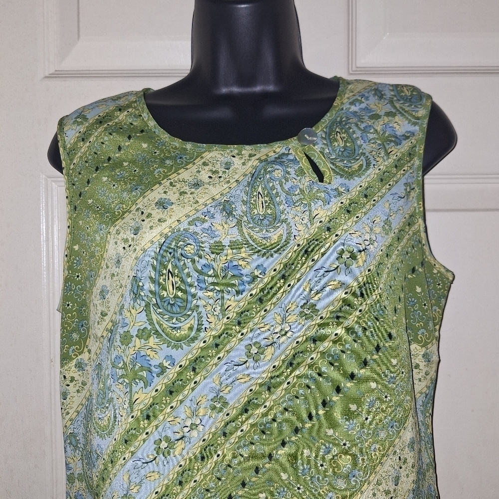 Mosaic Muumuu Floral Dress Size 10 - image 2